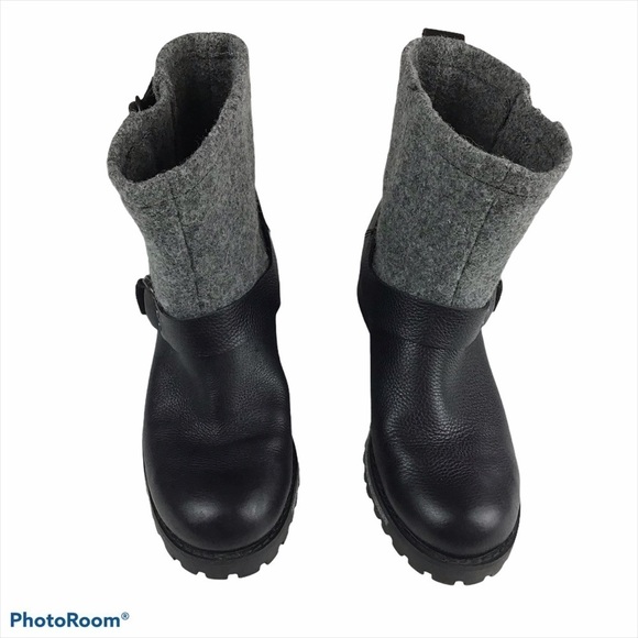 Woolrich Women's Baltimore Harness Leather and Wool Boots Size 7.5 - Picture 3 of 8